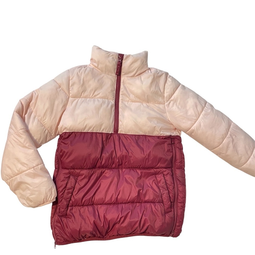 Old Navy Active Overhead Girls Two Tones Puffer Quilted Jacket Size Large (10-12